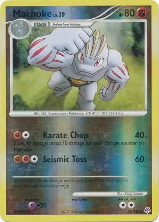 Diamond & Pearl Machoke #53/130 reverse holo